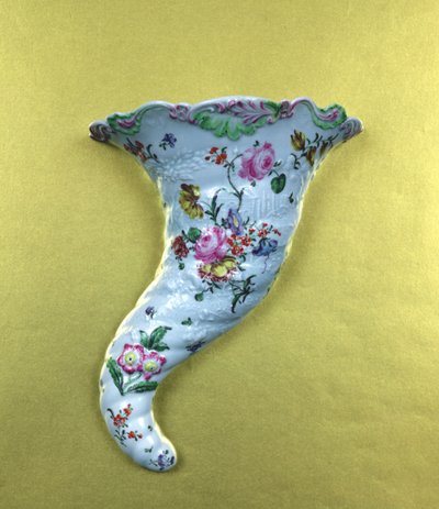 Worcester cornucopia wall pocket by English School